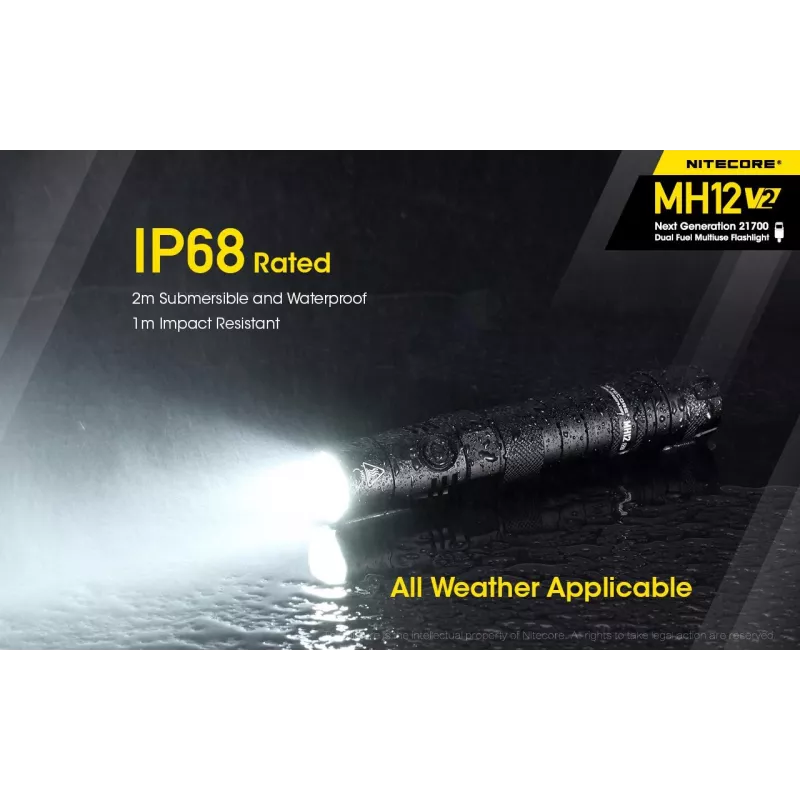 Käsivalaisin Nitecore MH12 V2 musta