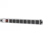 Intellinet 19 tuuman rack-asennettava 16-porttinen USB-A-virranjakoyksikkö (CEE 7/7), ylikuormitussuojatulla virtakytkimellä, max. 2,1 A per moduuli, 2 m virtajohto (Euro 2-napainen pistoke)