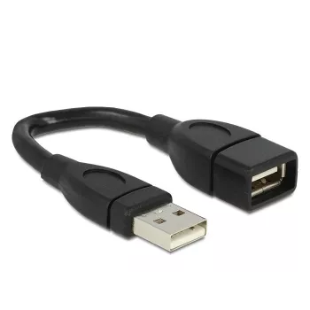 USB-kaapeli DeLOCK 15 cm USB 2.0 USB A musta