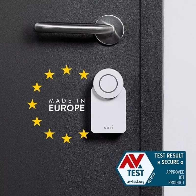 Nuki Smart Lock Go (2025) 221148 älylukko ovelle, Bluetooth, Wi-Fi ja Matter