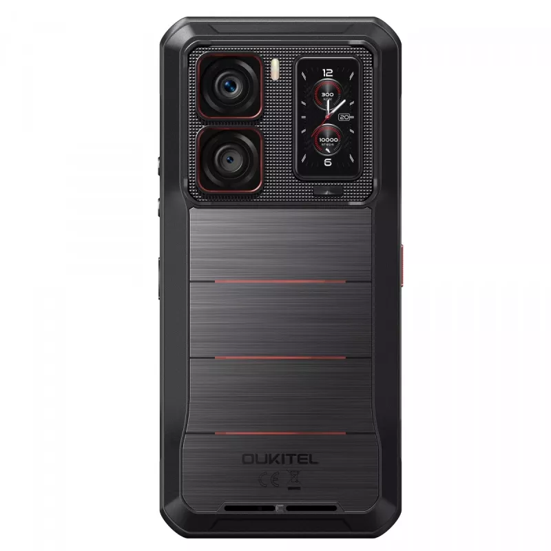 Oukitel WP300 5G älypuhelin, 6,8 tuumaa, 12 Gt RAM, 512 Gt, 16000 mAh, IP69K, Android 15, musta