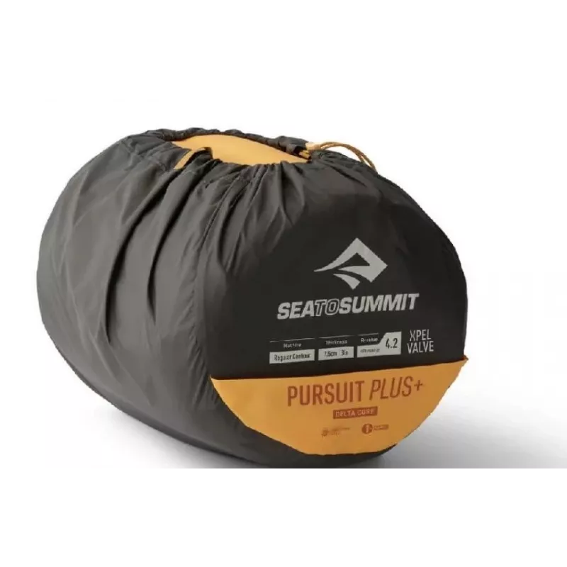 Sea To Summit Pursuit Plus itsestään täyttyvä - suuri - makuualusta, keltainen