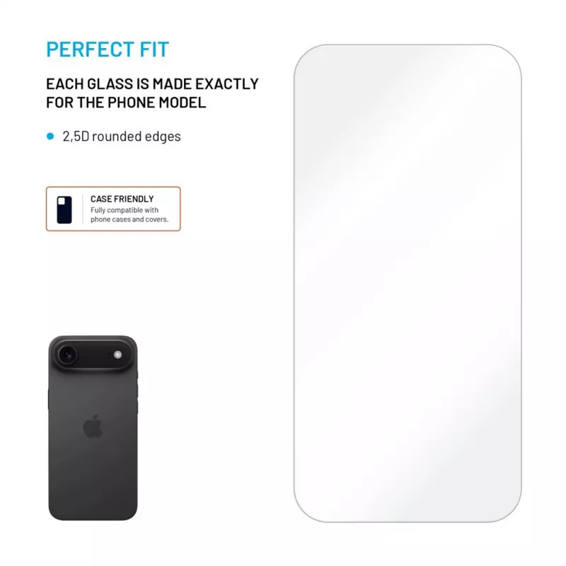 Fixed näytönsuoja | Apple | iPhone Air | karkaistu lasi | läpinäkyvä | 2.5D