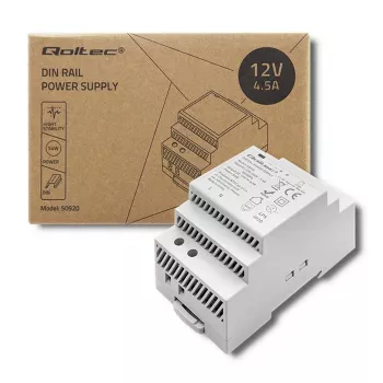DIN-kiskovirtalähde QOLTEC 24V 2.5A 60W harmaa