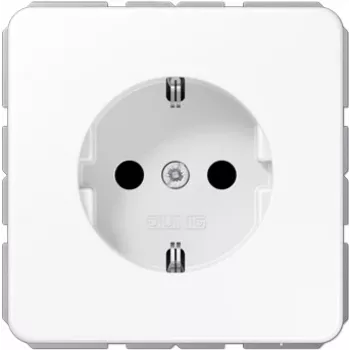 JUNG CD 1520 BFKI WW Schuko-pistorasia, Type F, murtumaton, alppivalkoinen