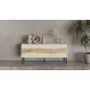 Cama INSERTO 3D TV-taso 143.5x40x61.5 cashmere + LED