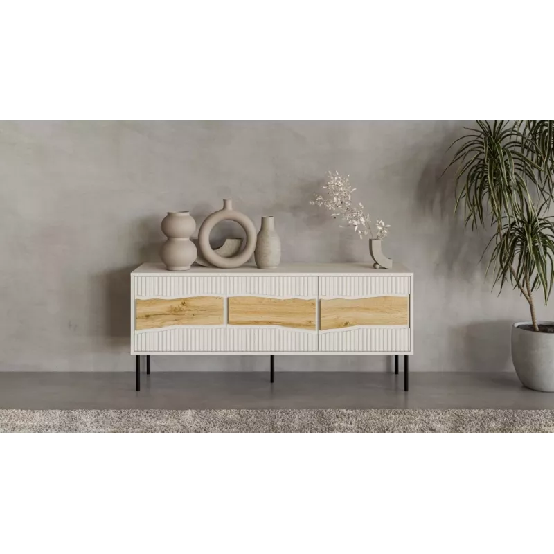Cama INSERTO 3D TV-taso 143.5x40x61.5 cashmere + LED