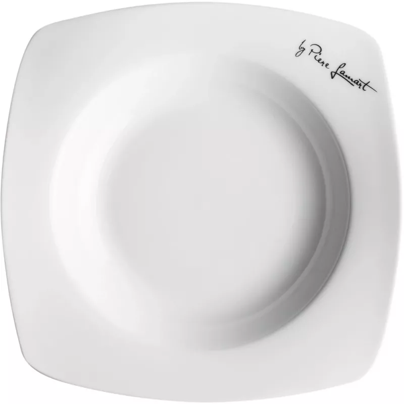 Lamart LT9002 Dine posliinilautassetti, 6 kpl (2 matalaa, 2 syvää, 2 jälkiruokalautasta), 24,5/19,2/17,3 cm, valkoinen