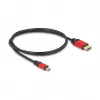 DeLOCK USB-C–DisplayPort-kaapeli 8K 30Hz HDR 1 m punainen