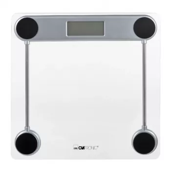 Elektroninen henkilövaaka CLATRONIC PW 3368 — max. 150 kg, tarkkuus 100 g, lasitaso