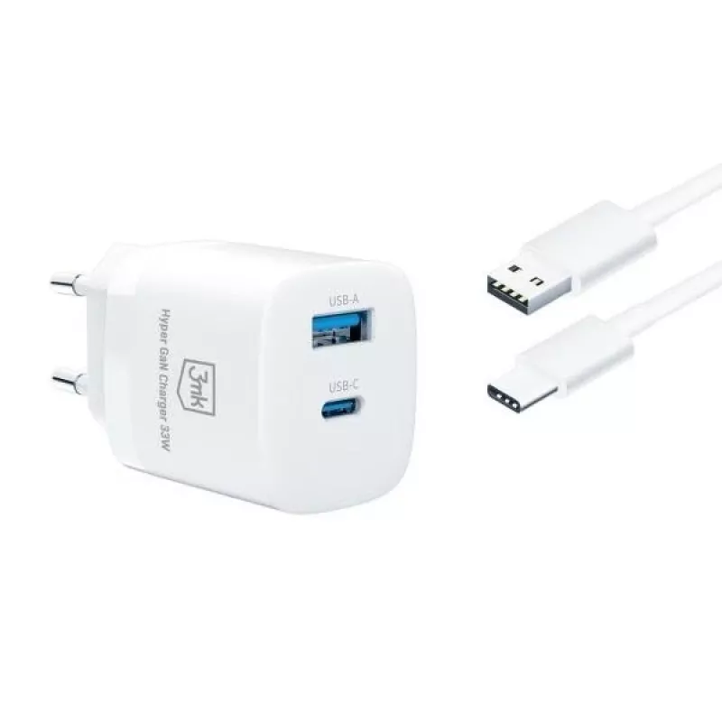 Laturi 33W GaN PD 1xUSB-A+1xUSB-A