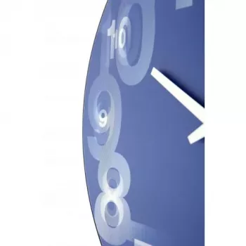 NeXtime kello 3077bl 3D, Ø39,5 cm, seinäkello, sininen/valkoinen
