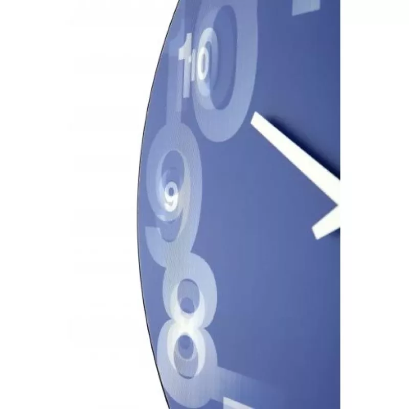 NeXtime kello 3077bl 3D, Ø39,5 cm, seinäkello, sininen/valkoinen