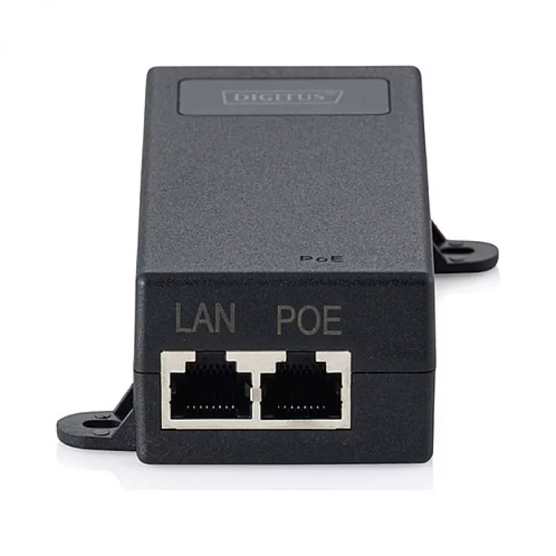PoE++-injektori DIGITUS DN-95104-1 — Gigabit Ethernet 802.3bt, 60 W, 55 V, 100 m, musta