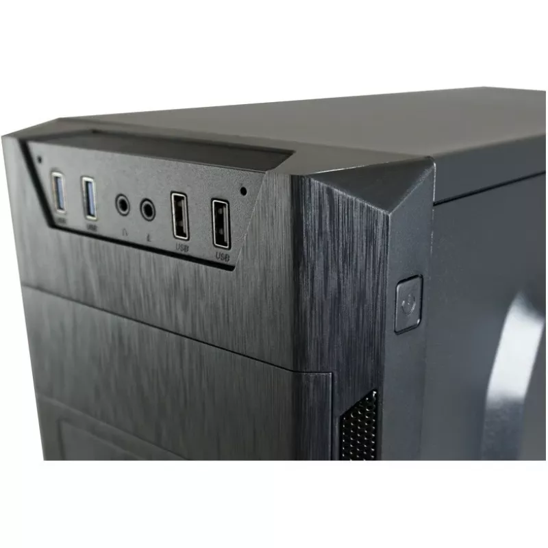 LC Power Classic 7040B - MDT - ATX - ilman virtalähdettä - musta, harjattu alumiini / musta - USB/audio