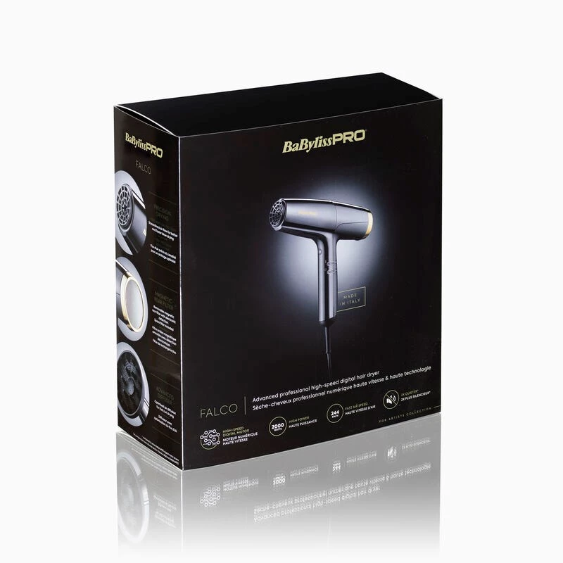 BaByliss Falco BAB8550E ammattimainen hiustenkuivaaja 2000 W musta