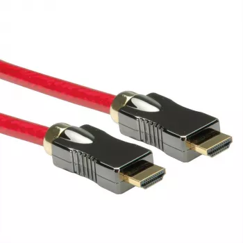 Roline - HDMI-kaapeli Ethernetillä - HDMI uros - HDMI uros - 1 m - kaksoiseristys