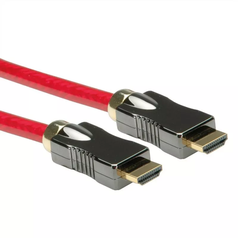 Roline - HDMI-kaapeli Ethernetillä - HDMI uros - HDMI uros - 1 m - kaksoiseristys