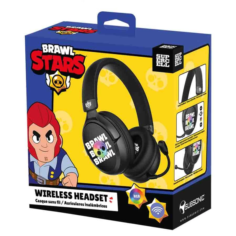 Subsonic langaton pelikuulokemikrofoni Brawl Stars Brawl