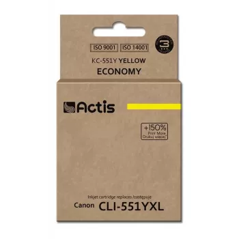 Actis KC-551Y mustekasetti, korvaa Canon CLI-551Y:n, keltainen, 12 ml