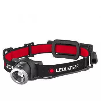 Ledlenser H8R musta, punainen otsalamppu LED
