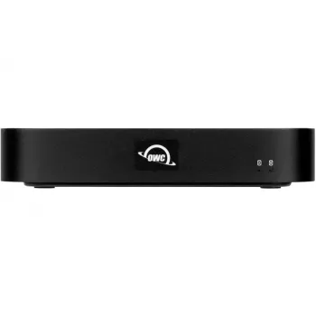 OWC miniStack STX Thunderbolt 4 pinottava tallennuskotelo hubilla, 2 paikkaa (SATA + NVMe), musta