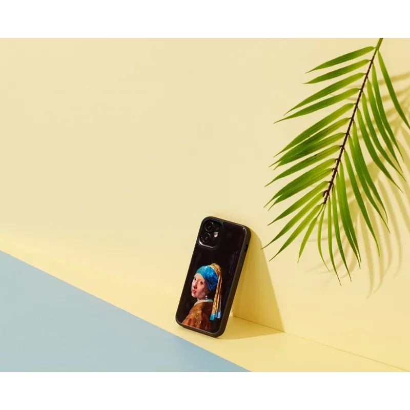 iKins suojakotelo Apple iPhone 12 mini – kuosi: Tyttö ja helmikorvakoru