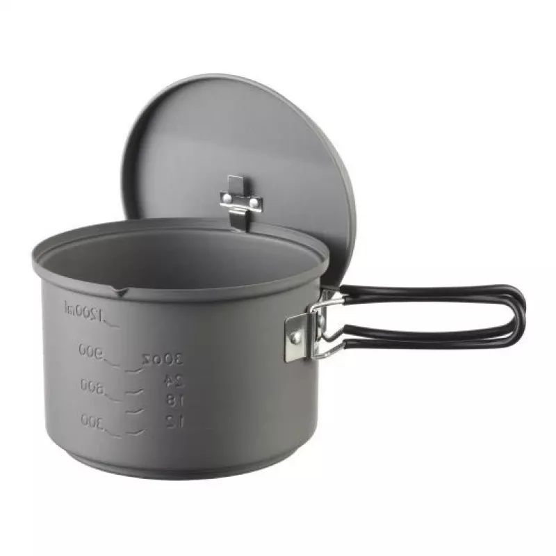 ESBIT retkikeittosarja spriikeittimellä, alumiini 1,5 L, Ø15,4 cm, H115 mm, musta