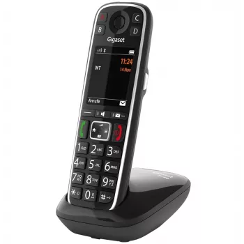 Gigaset E720 analoginen/DECT-puhelin numeronäytöllä musta