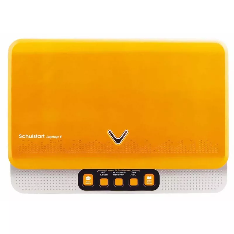 VTech Laptop E -oppimisläppäri lapsille suojakotelolla (keltainen/harmaa)