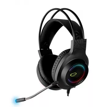 Langalliset kuulokkeet ESPERANZA EGH7100 – Over-Ear-pelikuulokkeet, USB 2.0, 1,5 m kaapeli, puomimikrofoni, RGB-header, 32 Ω, 4 cm elementit, 269 g