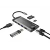 NATEC Fowler Plus USB Type-C musta harmaa MicroSD SD -keskitin