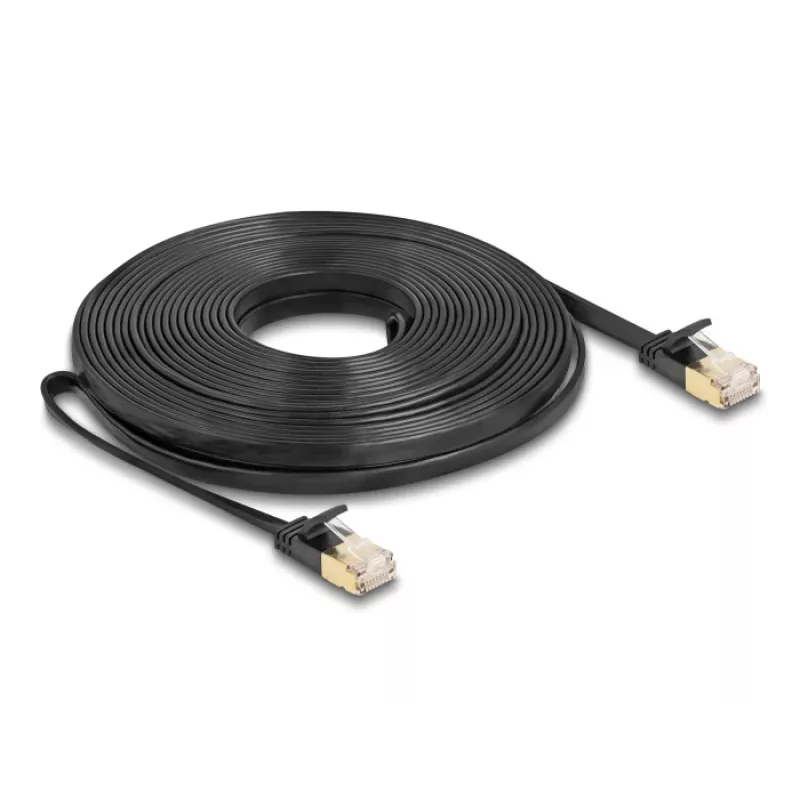Verkkokaapeli DeLOCK RJ45 Cat.6A uros-uros U/FTP 10 m musta