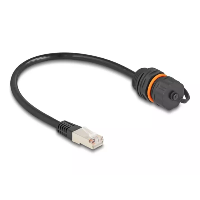 DeLOCK 88146 verkkokaapeli RJ45 - RJ45 Cat.6A 0,25 m musta