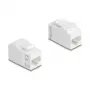 Delock 90719 Keystone-moduuliliitin RJ45-naaras RJ45-naaras, Cat.6A UTP, valkoinen