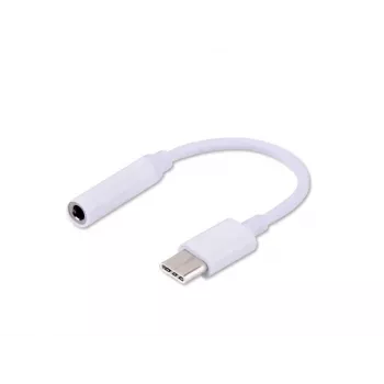 SAVIO USB Type-C 3.1 (M) – 3,5 mm liitäntä (F) audioadapteri valkoinen AK-35