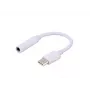 SAVIO USB Type-C 3.1 (M) – 3,5 mm liitäntä (F) audioadapteri valkoinen AK-35