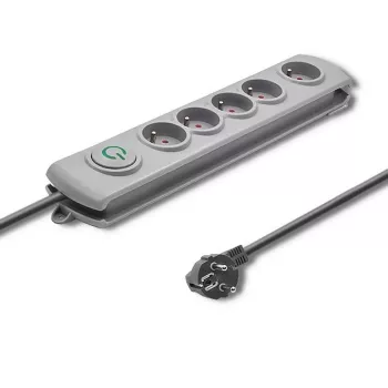 Ylijännitesuoja Qoltec 50270 harmaa 5 AC-pistorasiaa 230V