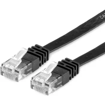 Value 21.99.0960 RJ45-verkkokaapeli, patchkaapeli CAT 6 U/UTP 0,50 m musta 1 kpl