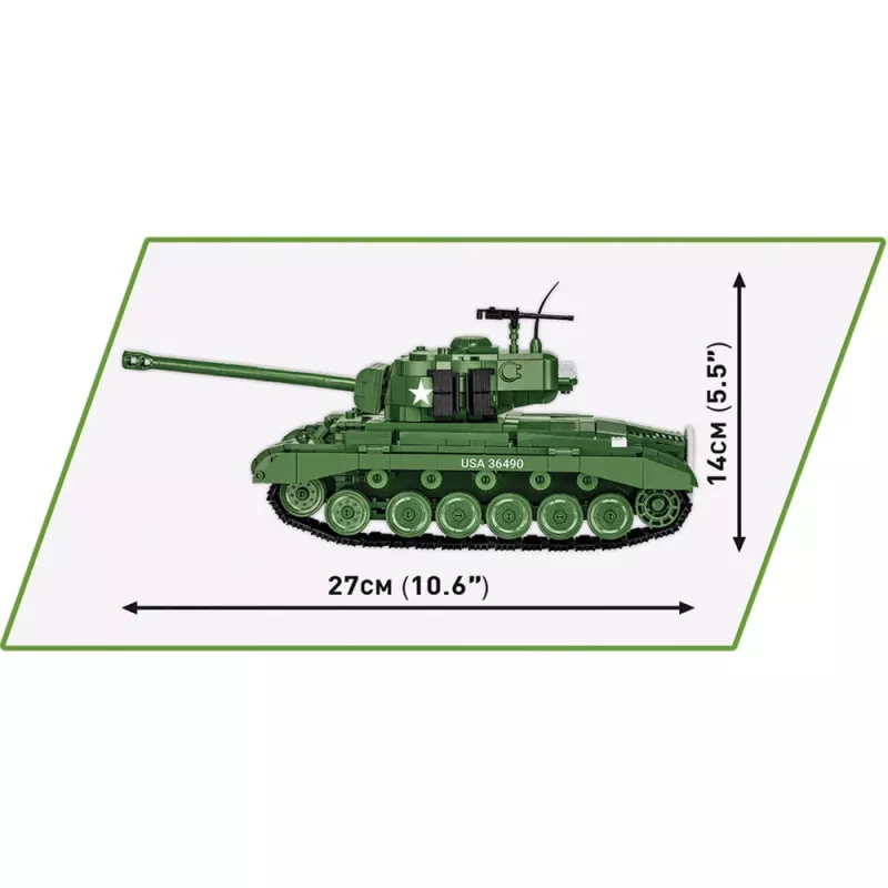 Rakennussarja COBI M26 Pershing T26E3 904 osaa, muovia, lapsille 3 vuodesta alkaen