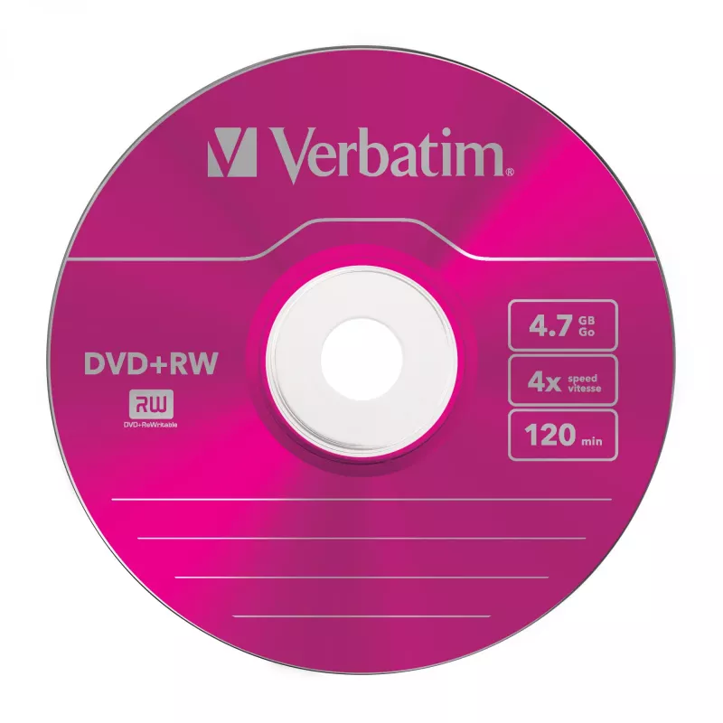 VERBATIM 43297 Verbatim DVD+RW ohut Jewel Case 5 4.7GB 4x väri