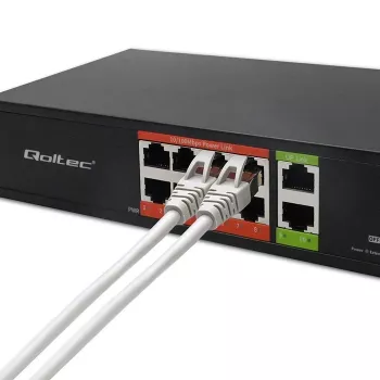 Verkkokytkin QOLTEC FAST Ethernet PoE 8xRJ45 2xRJ45 uplink