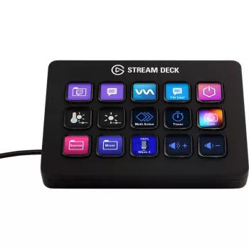 Elgato Stream Deck MK.2 – mukautettava 15 painikkeen USB-tehtäväohjain klassisilla painikkeilla, musta
