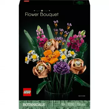 LEGO 10280 Icons kukkakimppu tekokukat -sarja aikuisille, koristeellinen sisustustuote, lahjaidea naisille ja miehille, vaimolle tai aviomiehelle
