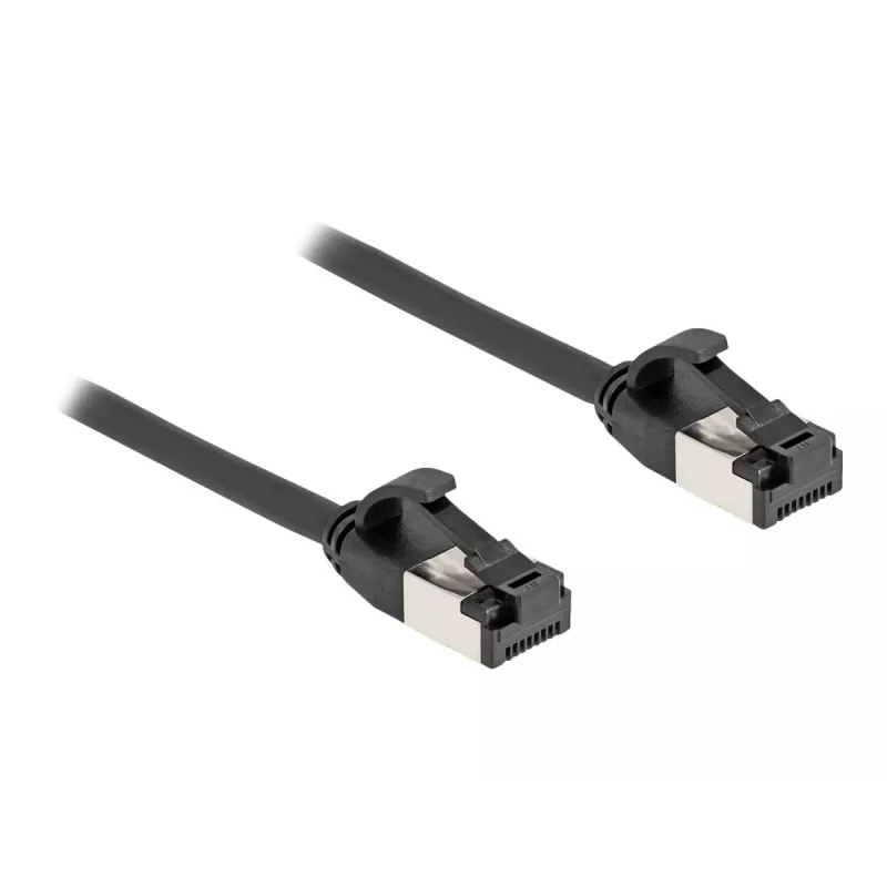 Verkkokaapeli DeLOCK RJ45-kaapeli uros-uros Cat.8.1 2 m musta