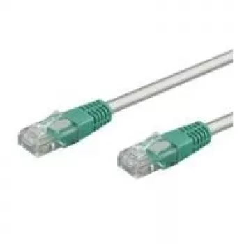 Wentronic Goobay CAT 6 crossover-patch-kaapeli, U/UTP, harmaa, vihreä, harmaa-vihreä, 1 m - CCA kupariseos (68471)