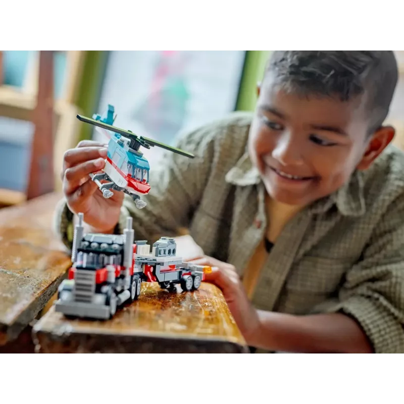 LEGO Creator 3-in-1 31146 Lavettikuorma-auto ja helikopteri