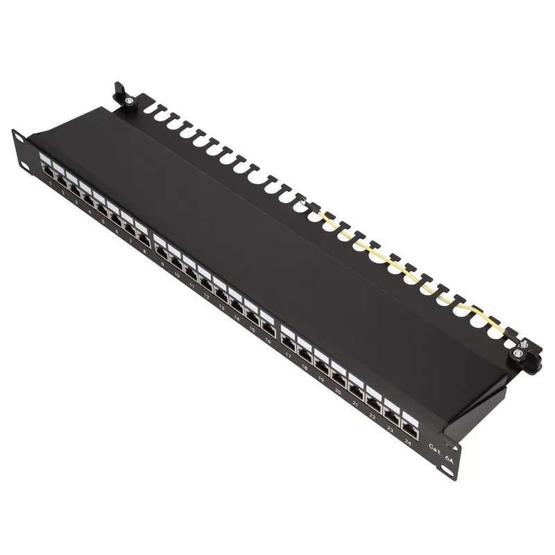 Patch-paneeli - Extralink CAT6A STP, 24 porttia