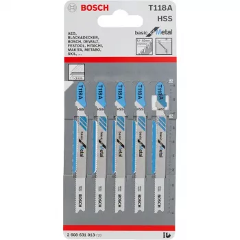 Pistosahanterä Bosch T 118 A pikateräs HSS 5 kpl