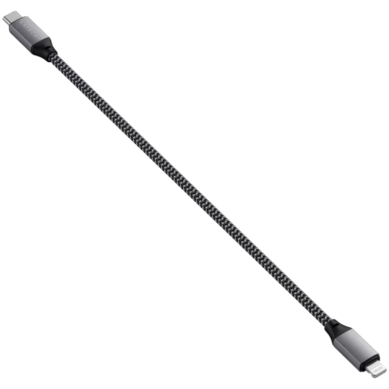 Satechi ST-TCL10M USB-kaapeli 0,25 m USB-C USB-C/Lightning musta harmaa